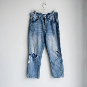 DEL RAY | High Rise Button Fly Cropped Jeans | 28